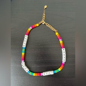 Amour/Love Rainbow beaded necklace